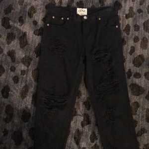 One by one teaspoon denim jeans